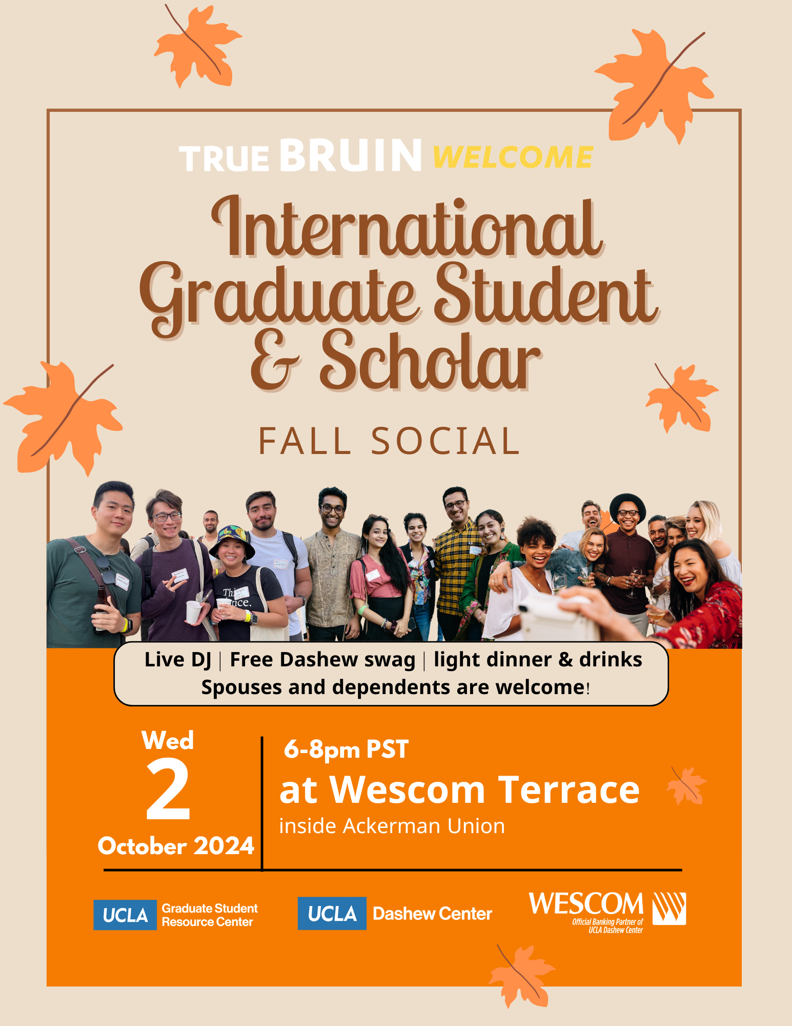 Grad & Scholar Fall Social FINAL (1) flyer