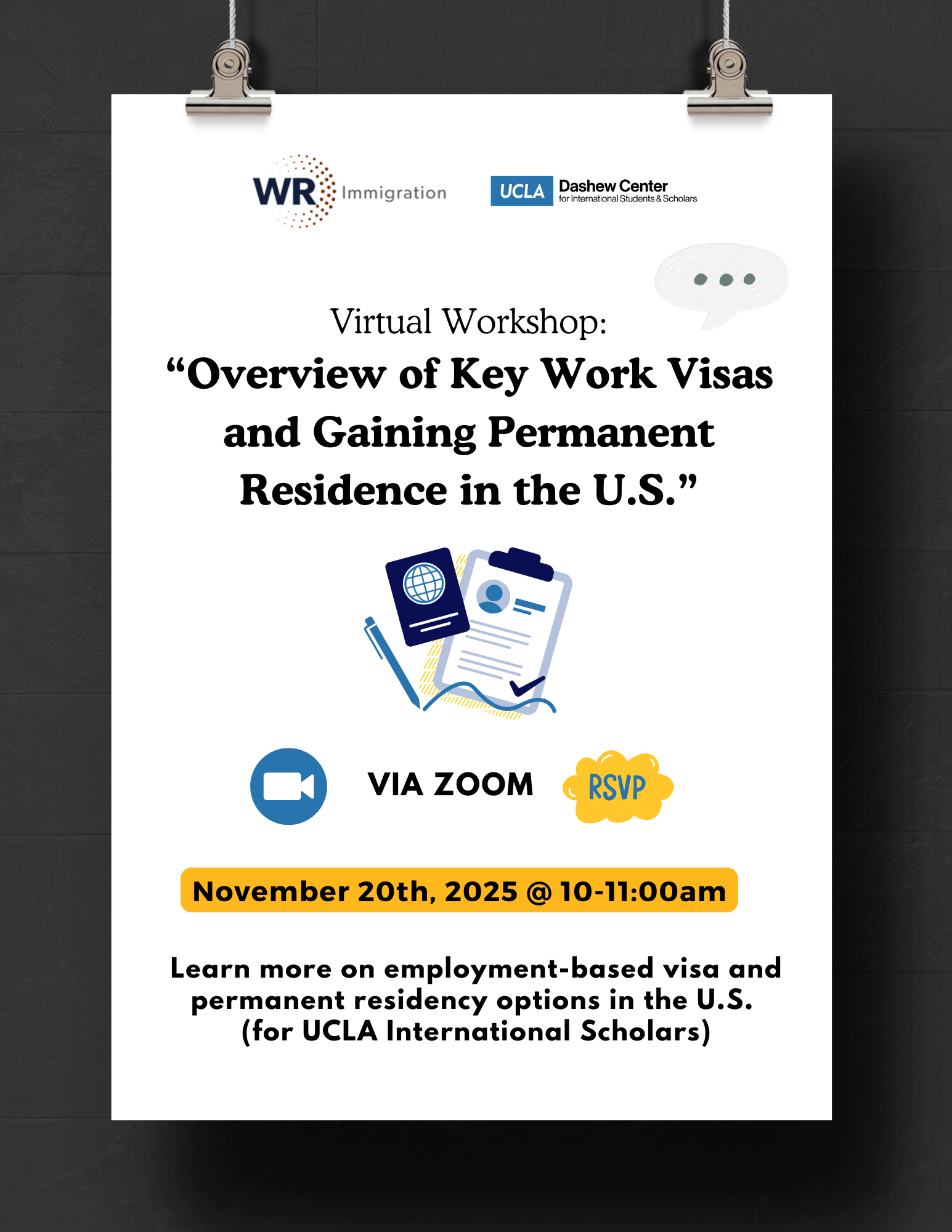 WR Immigration Workshop 2025 flyer