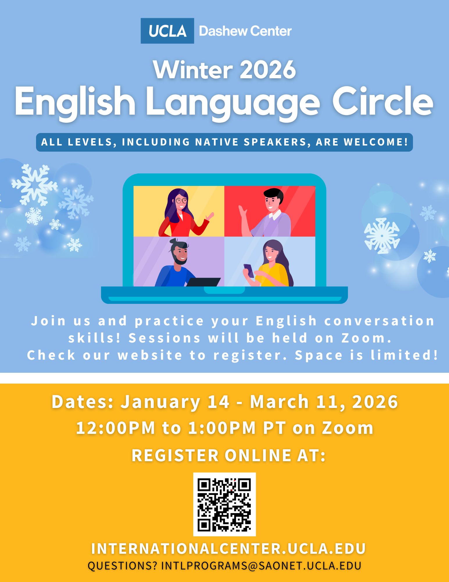 Winter 26English Language Circle flyer