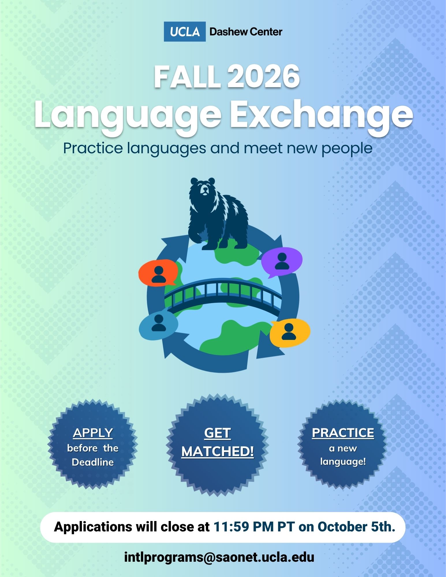 Fall 2026 Language Exchange  flyer