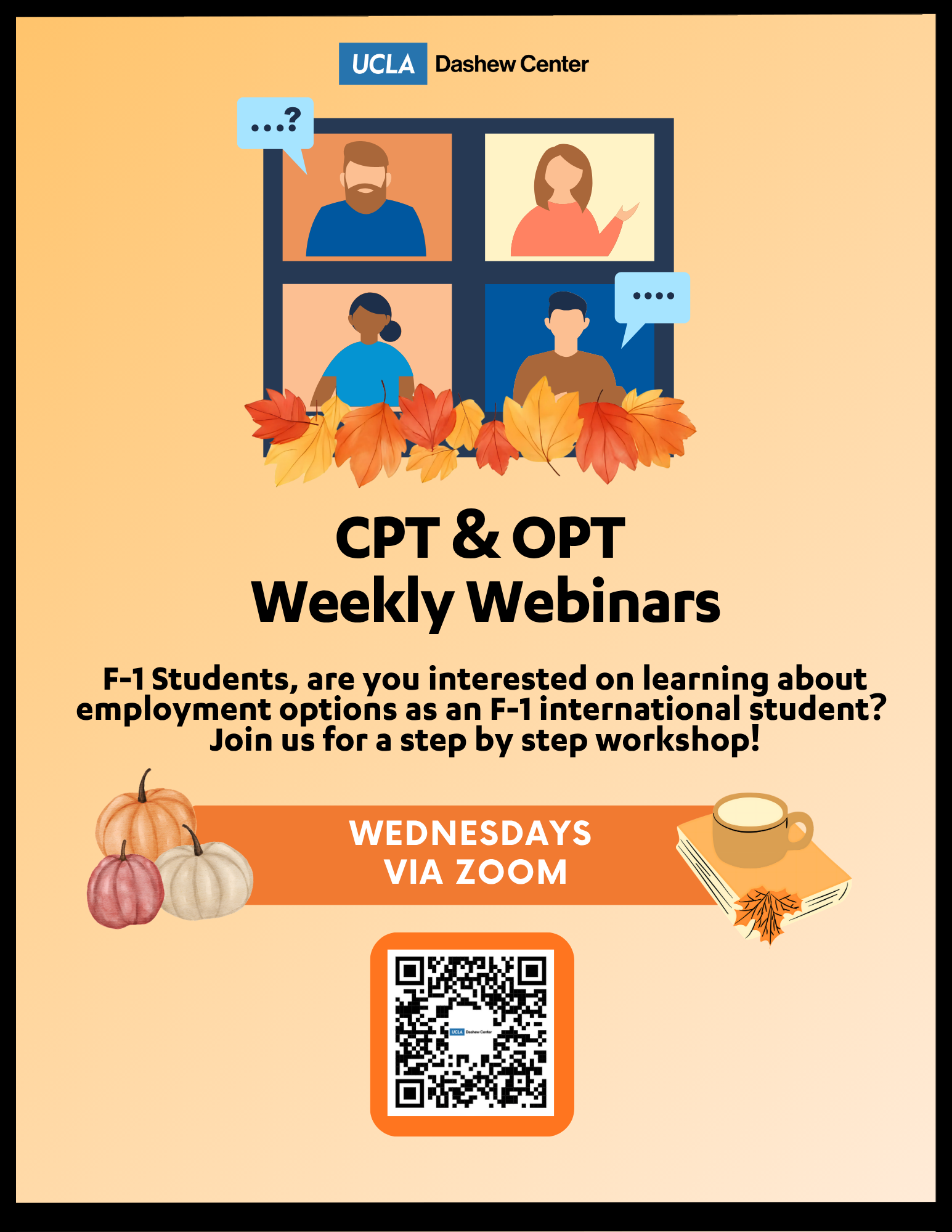 F26 CPTOPT Weekly Webinars For UCLA F 1 Students flyer