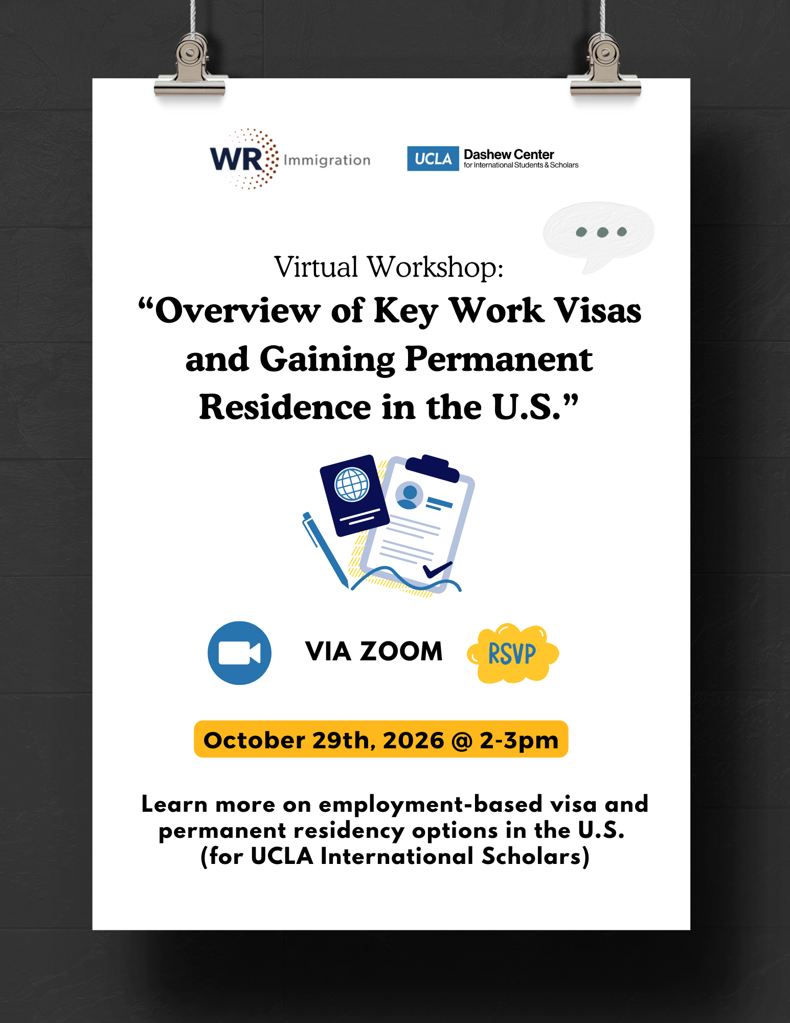 WR Immigration Workshop 2026 flyer