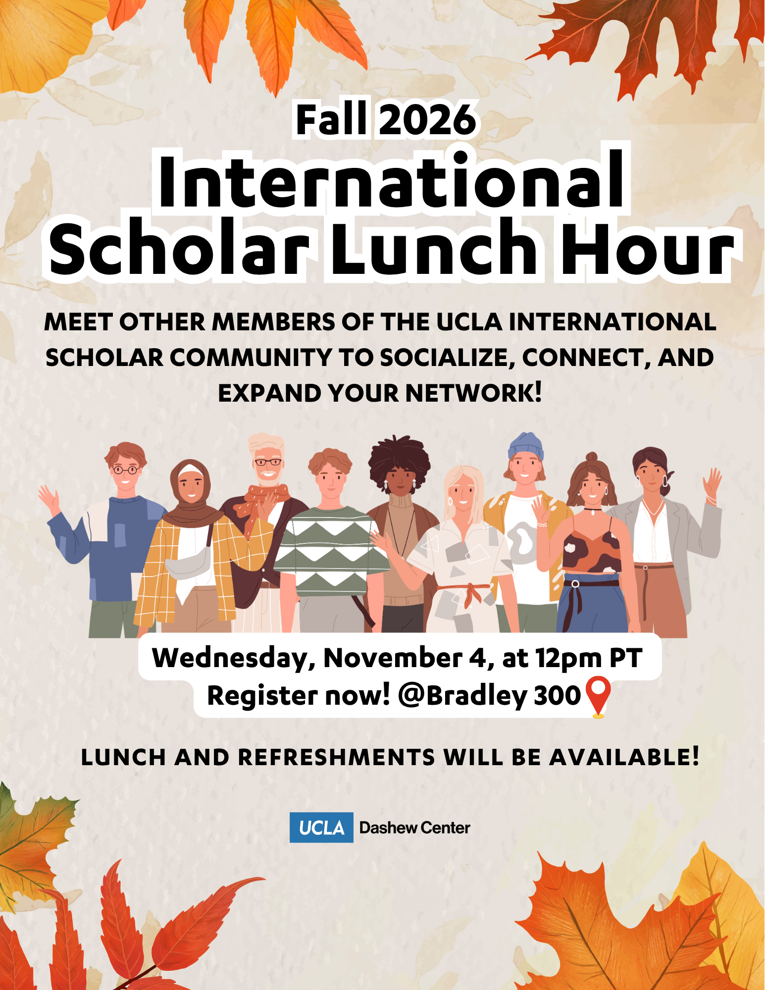 Fall 27 Scholar Lunch Hour flyer