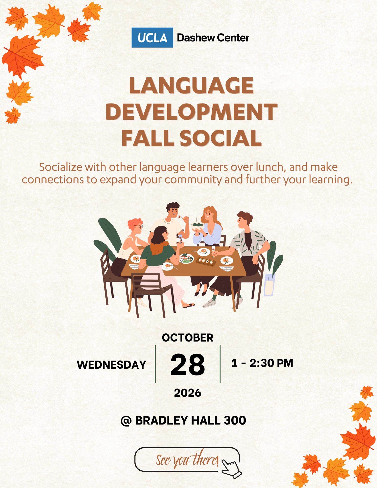 F26 Language Development Social flyer